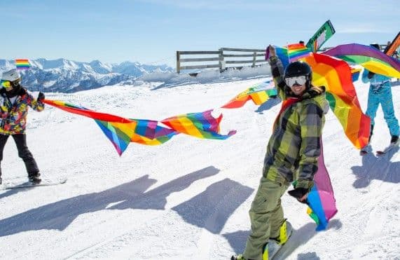Carving Rainbows on the Slopes. Winter Pride 2025